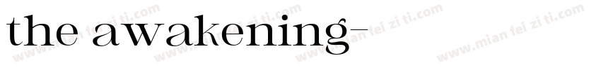 the awakening字体转换